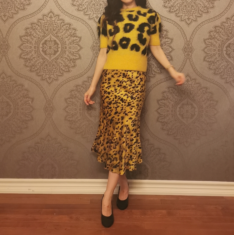 Miu Miu leopard print mohair blend sweater